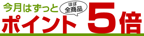 今月はずっとほぼ全商品ポイント5倍