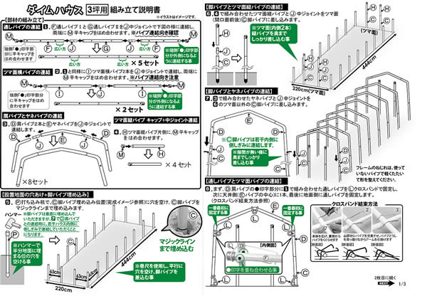 ダイムハウス 菜園ハウス 温室 栽培 雨よけ