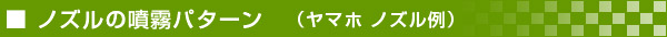 ノズルの噴霧パターン