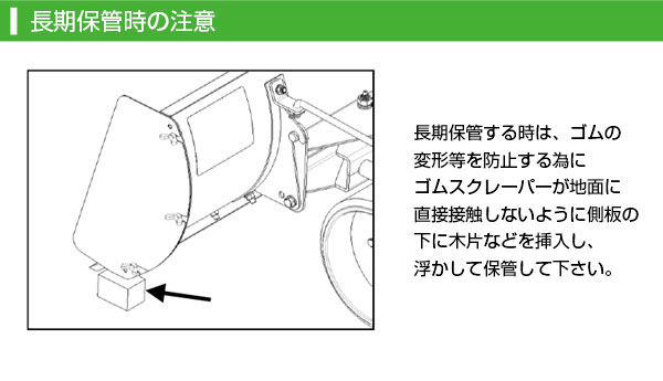 長期保管時の注意