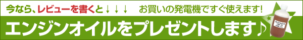 今ならレビューを書くとエンジンオイルをプレゼント