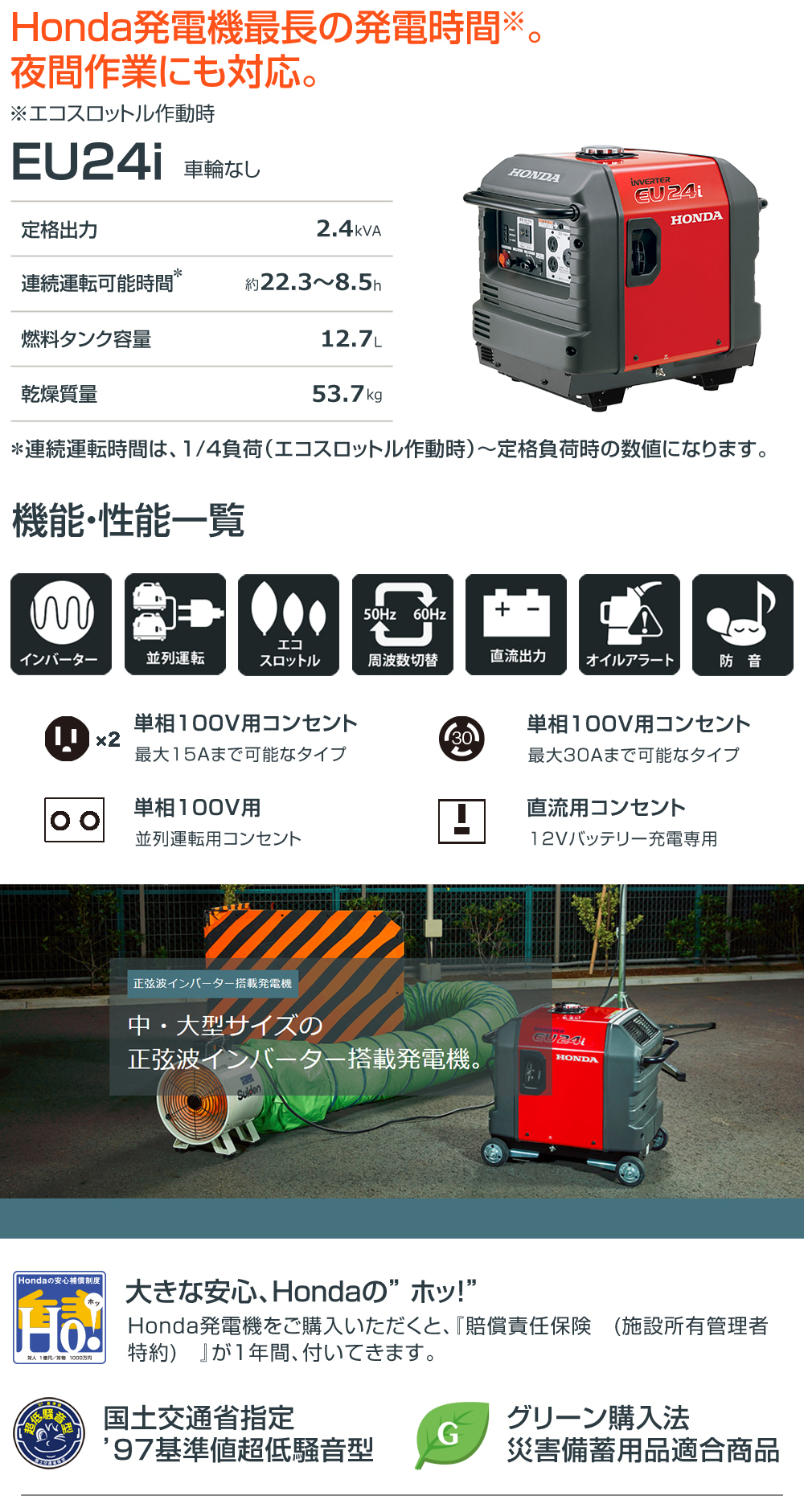 ホンダ　インバーター発電機 Amazon | ホンダ インバーター発電機 EU18i EU18iT JN 121cc | 発電機