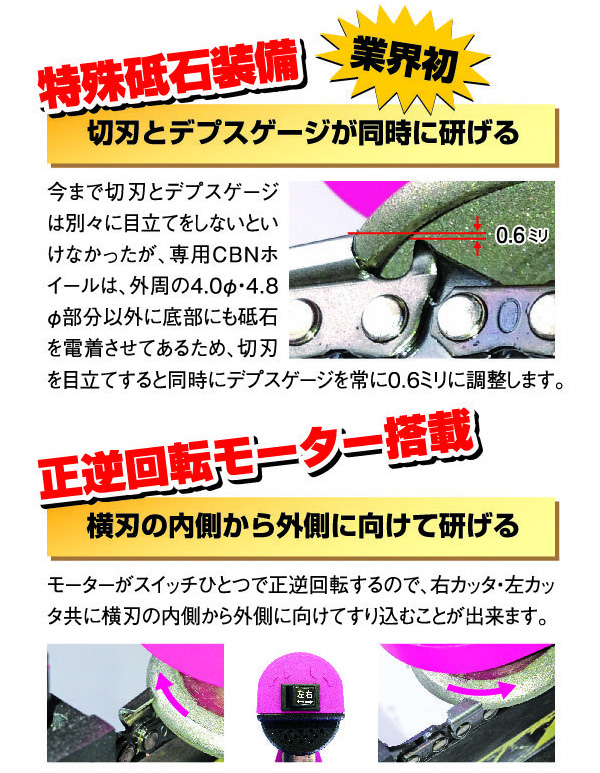 ツムラ チェンソー 目立機 極（きわみ） 4.0φタイプ TK-301-1 | 買援隊