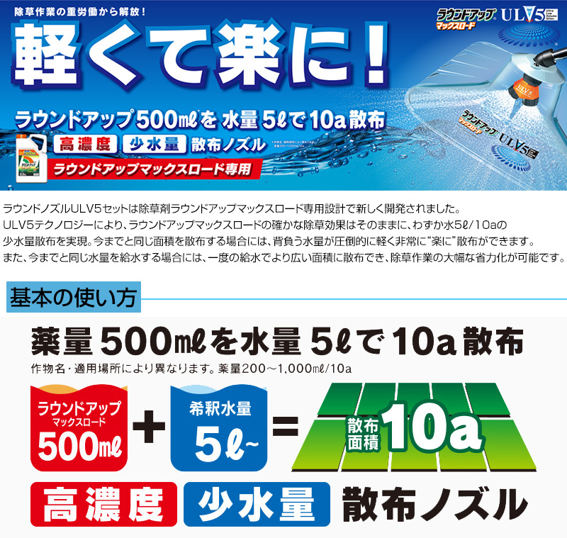 ヤマホ工業 ラウンドノズル ULV5セット (動力用) No.473196 買援隊(かいえんたい)