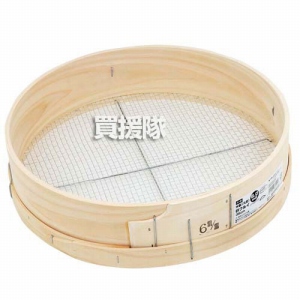 千吉・木製砂フルイ（丸型）35cm・6．0MM・園芸道具・その他園芸道具・フルイ・DIYツールの画像