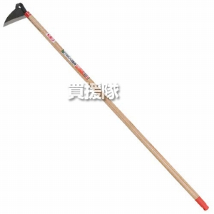 千吉・ホーム草削り半月型鋼付・1050MM・園芸道具・土農具・立鎌・DIYツールの画像