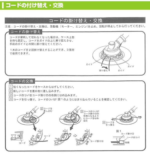 コードの付け替え・交換