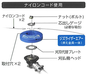 ナイロンコード使用