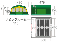 常用テントHG6サイズ