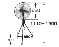 タイカツ 三脚型 工場扇 HX-450a 業務用 工場用 扇風機