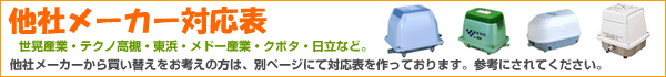 他社メーカー対応表