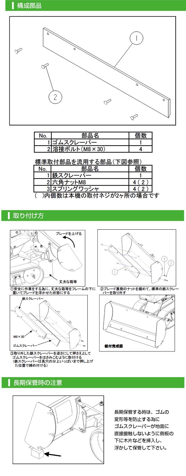 オーレック ゴムスクレーパーセット 0925-80100 | 買援隊(かいえんたい)